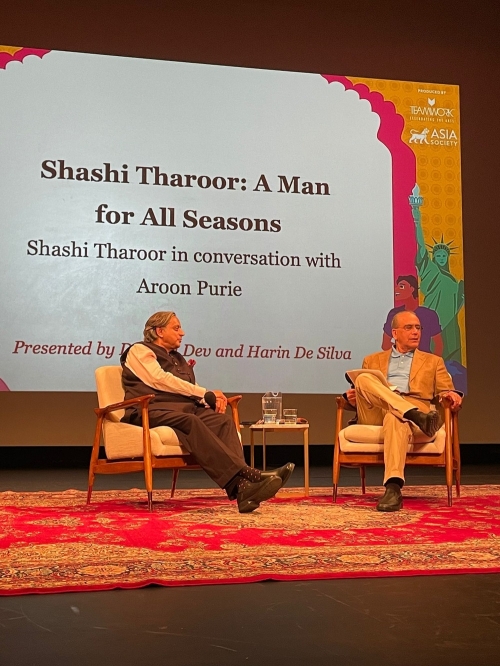 Shashi Tharoor and Aroon Purie